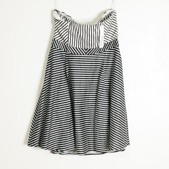 Modcloth Minuet NWT Strapless Black White Striped Mini Dress Large - Picture 5 of 8